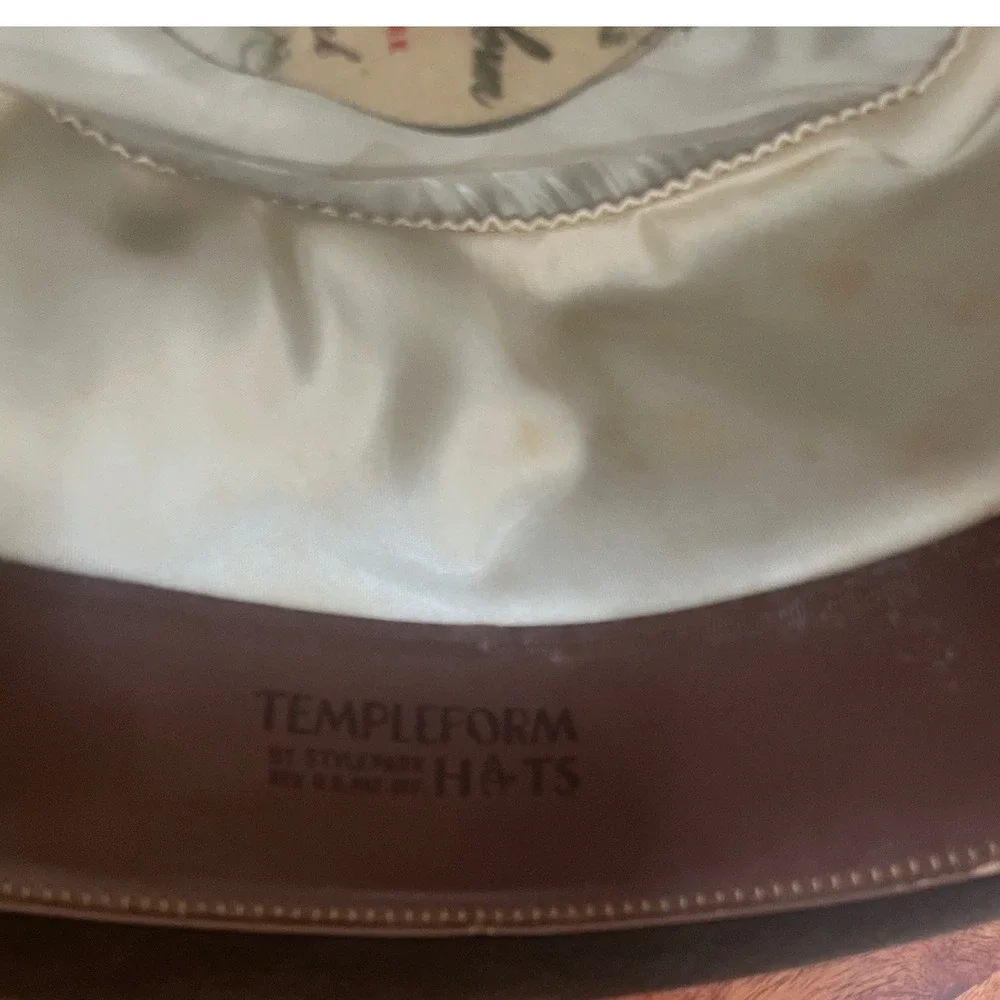 Vtg‎ Brown FEDORA Hat Templeform Aristo felt hat Stylepark Woodward and Lothrop
